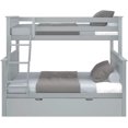 thumbnail image 3 of BEDSMART Solid Wood Twin Over Full Bunk Bed With Trundle | Gray, 3 of 6