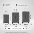 thumbnail image 2 of WINGOMART Ensemble de Bagages 3 Pcs Léger Durable Coque Rigide PC+ABS, Roues Doubles Pivotantes, Cadenas TSA - 22 Po/26 Po/30 Po - Gris, 2 of 9