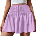 thumbnail image 1 of Birdeem Shorts for Women Womens Summer Fashion Solid Color Drawstring Shorts, 1 of 1