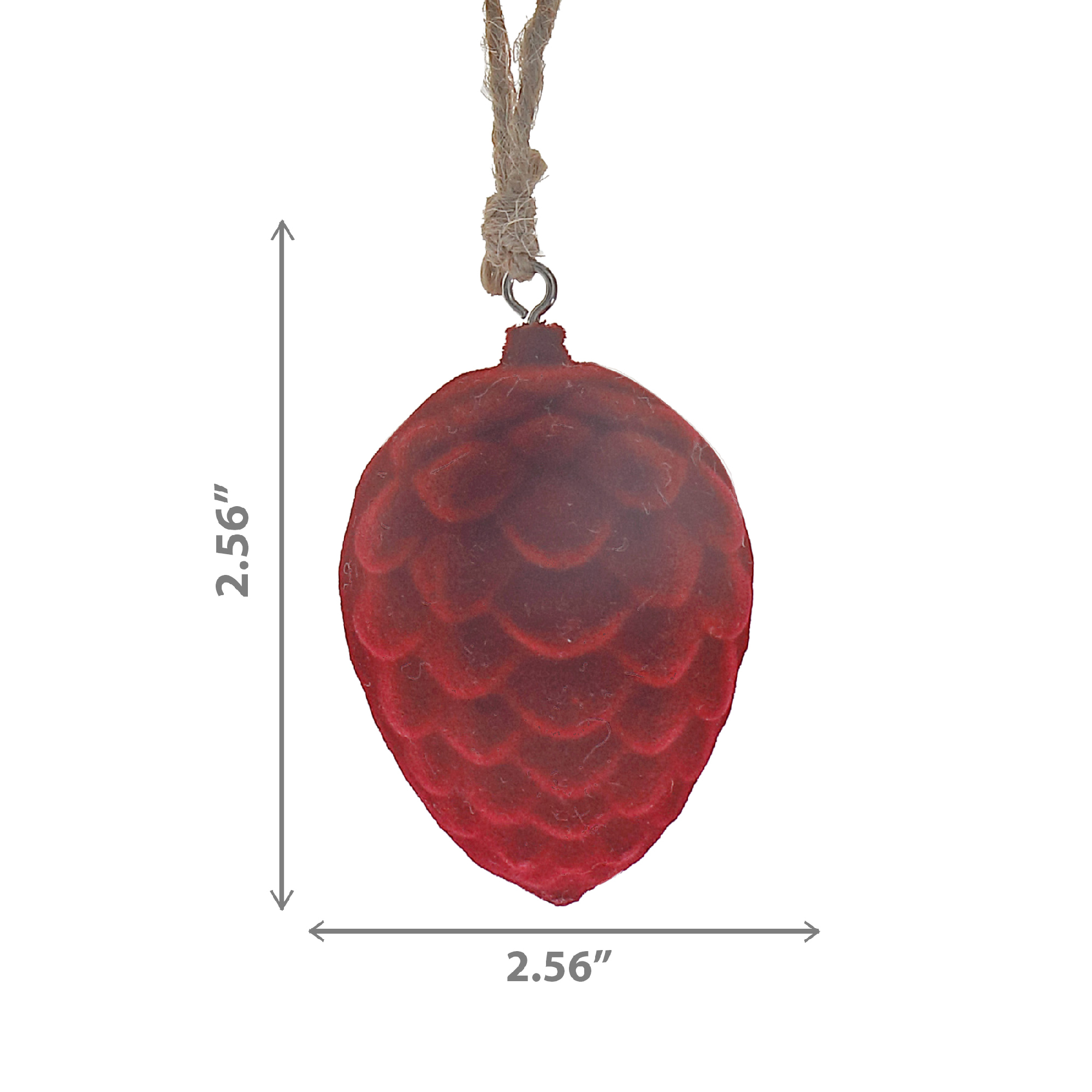 Décoration En Forme De Pomme De Pin En Velours - Lot De 12