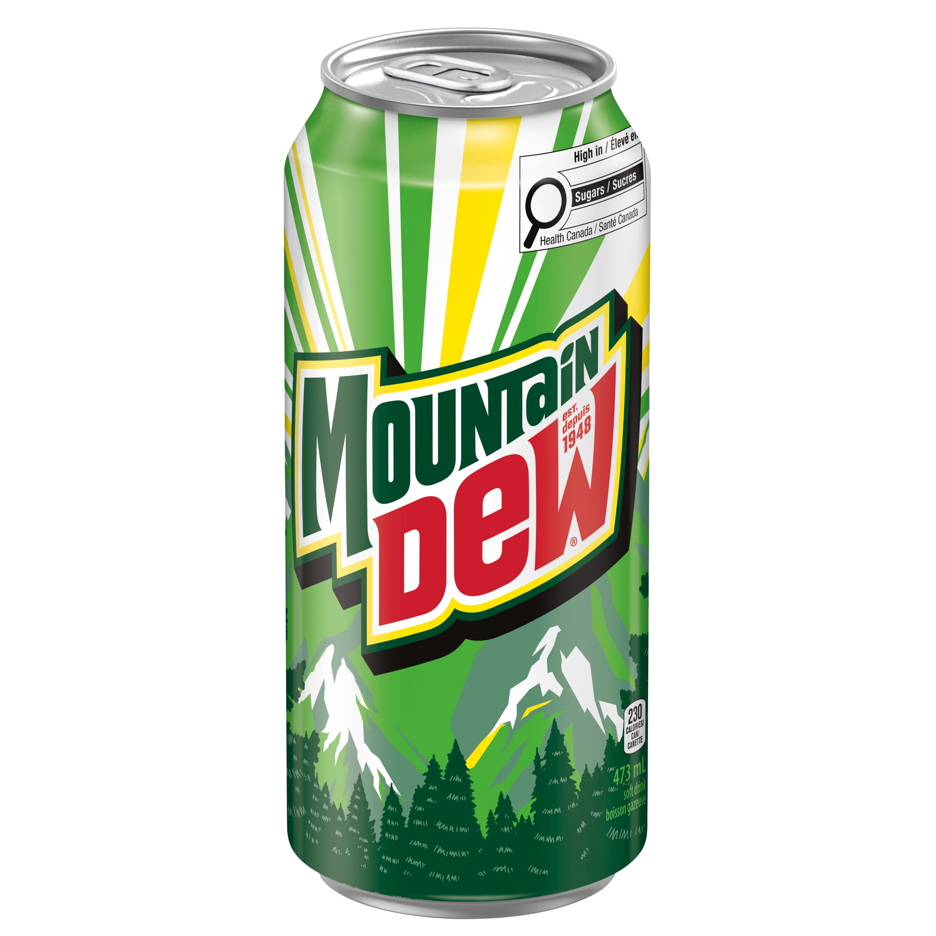 Mtn Dew Boisson Gazeuse 473 mL, Canette