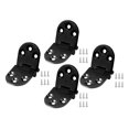 thumbnail image 1 of Abbracc 4Pcs Stainless Metal Furniture Hinges 180 Degree Rotation Black, 1 of 9