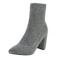 thumbnail image 1 of Womens Fashion Leopard Print Pullover Boots Socks Boots Ankle Boots, 1 of 9