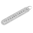 thumbnail image 3 of Shisuyan Phone Number Plate Silver Rectangular Men 1Pcs 2.64X0.51X0.08In, 3 of 8