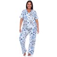 thumbnail image 1 of White Mark Women's Tropical Short Sleeve Button-Down Pajama Set, 1 of 6
