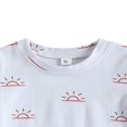 thumbnail image 4 of Ensemble 2 Pcs Bébé Manches Courtes Imprimé Soleil Hauts Shorts pour Enfants Garçons Filles, 4 of 7