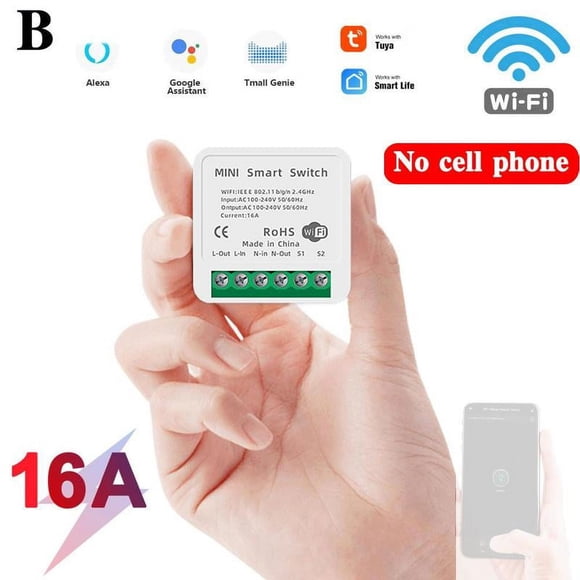 Minuterie Intelligente Wifi MINI 16A avec Interrupteur Multifonction pour Maison Tuya Alexa Nouveau