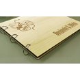 thumbnail image 2 of Custom Wood Wedding Guest Book Rustic Wooden Engraved Guestbook Heart & Pigeon Bird, 2 of 2
