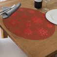 thumbnail image 2 of Set De Table Rond En Pvc Découpé Motif Flocon De Neige (Rouge) - Lot De 12, 2 of 4