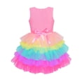 thumbnail image 2 of Girls Dress Pink Unicorn Ruffle Rainbow Cake Skirt 8 Years, 2 of 6