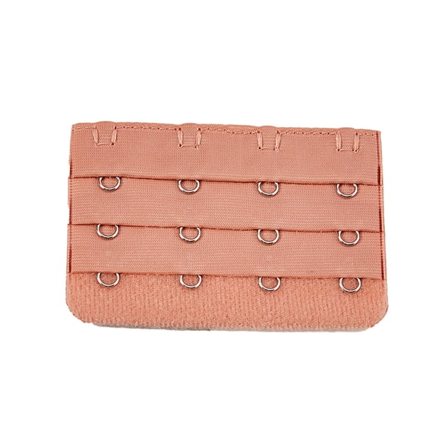 Baohd Extension Strap Bra Extenders Buckle 4 Hook Breathable Practical Accessories Adjustable Replacement 3 Rows Underwear clay color