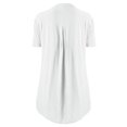 thumbnail image 4 of UPPADA Summer Plus Size Blouse for Women Short Sleeves V Neck Tops Solid Color Lace T Shirts Casual Button Tunic, 4 of 4
