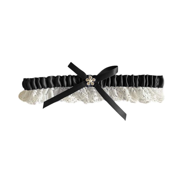 Elegant Bridal Wedding Garter with Rhinestone Lace Design for Bride Accessories