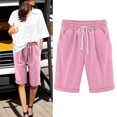 thumbnail image 4 of Workout Shorts Women Women Drawstring Shorts Women's Shorts Athletic Pack Women Shorts Athletic Womens Shorts Pajamas Set Ripped Shorts Women Short Pants for Women Women Workout Shorts Women Casual, 4 of 4