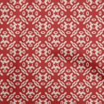 thumbnail image 1 of oneOone Soie Tabby Rouge Tissu Asiatique Dabu Imprimé Matière de Robe Tissu Imprimé Tissu au Mètre 42 Pouces de Large, 1 of 4