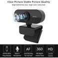 thumbnail image 2 of Webcam with Microphone, 30FPS Full HD 1080P Webcam Video Camera for Computers PC Laptop Desktop, USB Plug and Play, Conference Study, Meeting, Video Calling, Live Streaming, 2 of 8