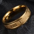 thumbnail image 4 of Visland Large Romain Hommes Bague en Acier Inoxydable Simple Lisse Doigt Bague Bijoux de Mode, 4 of 7