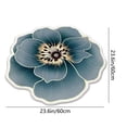 thumbnail image 3 of Washable Flower Carpet for Living Room and Bedroom - Non-Slip, Absorbent Area Rug in Red, Pink, Light Blue, Navy, 3 of 6