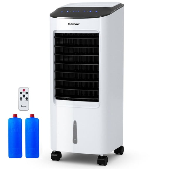 Costway Ventilateur Refroidisseur d'Air Portable Évaporatif et Humidificateur avec Filtre Télécommande