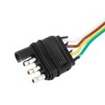 thumbnail image 5 of Unique Bargains 4 Pin 32'' Trailer 4 Flat Wire Plug Hitch Light Trailer Wiring Harness Extender Male Female Connector for Tail Lights, 5 of 5