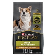 Purina Pro Plan Weight Management Chicken & Rice Formula, Dry Dog Food 15.4kg