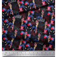 thumbnail image 3 of Soimoi Polyester Crepe Fabric Women,Balloon & Firecrackers Party Printed Craft Fabric by The Yard 52 Inch Wide, 3 of 3
