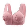 thumbnail image 1 of Sports Bras Middle Age Front Closure Seamless Wireless Bra Plus Size With Back Smoothing​​ Sport Bra Rose Gold 52, 1 of 3