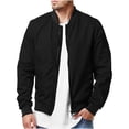 thumbnail image 1 of Veste Décontractée pour Homme à Fermeture Éclair, Unie, Col Montant, à Manches Longues, 1 of 1