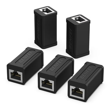 BENFEI RJ45 Coupleur en Ligne, Lot de 5 Cat7 Cat6 Cat5e Coupleur Ethernet Femelle vers Femelle
