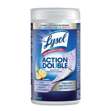 Lysol® Disinfecting Wipes - Dual Action, Built in Scrubbers, Citrus Scent, 75 wipes