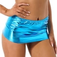 thumbnail image 3 of zdhoor Robe Crayon Moulante Mini Extensible en Cuir Verni PVC pour Femme Bleu Ciel Taille Unique, 3 of 7