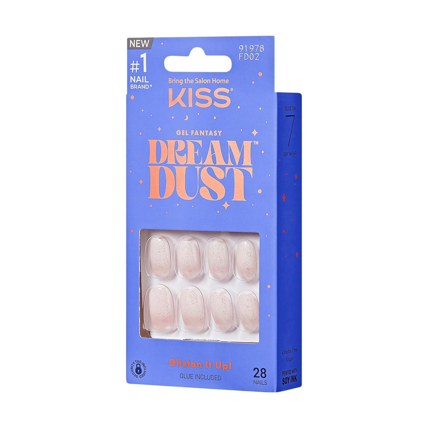KISS Gel Fantasy Dreamdust, Silver Spoon, Court Ovale, 28u.