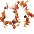 thumbnail image 2 of Dvkptbk Plastic Simulation Pumpkin Rattan Faux Pumpkin Rattan Halloween Pains Decoration Pinecone Maple Leaf Pumpkin Rattan Christmas Holiday Hanging Decoration, 2 of 6