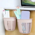 thumbnail image 3 of Wall Mounted Traceless Plastic Storage Basket Small Hanging Organizer for Dormitory Bedside or Kitchen, 3 of 5