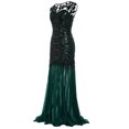thumbnail image 3 of SMihono Robe Maxi Bohème d'Été pour Femmes Grande Taille Mode Robe Longue Maxi Sans Manches à Col en V à Paillettes pour Soirée, Bal de Promo, Plage, Évasée, 3 of 4