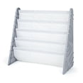 thumbnail image 2 of Humble Crew Saturn Grey Kids Bookshelf 4 Tier Book Organizer, Gris / Blanc, 2 of 4