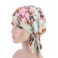thumbnail image 2 of RYRDWP Women Ruffle Hat Beanie Cancer Chemo Scarf Turban Head Wrap Cap, 2 of 2