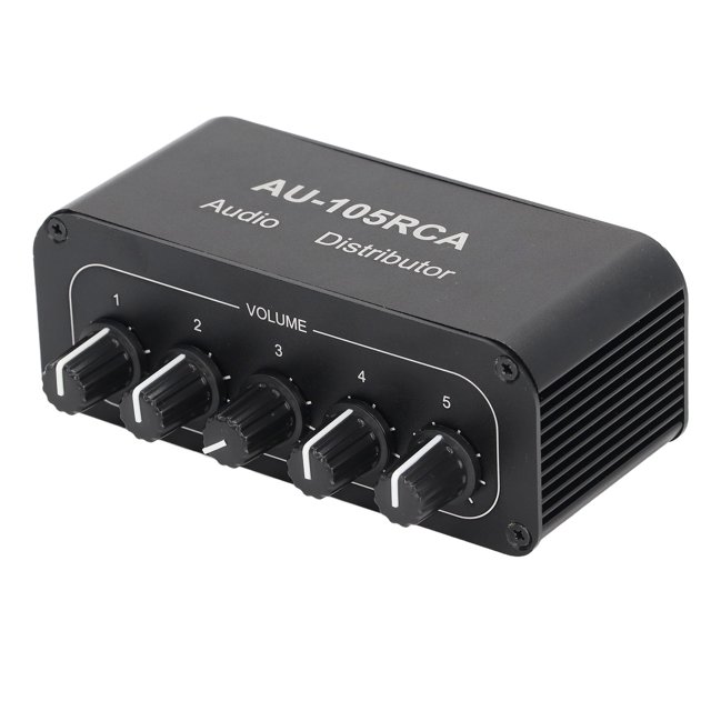Bi Directional Audio Switcher, Audio Switch Splitter High Fidelity ABS Aluminum Alloy 5 Way For DVD For Bass