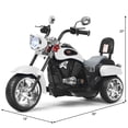 thumbnail image 3 of Costway 3 Wheel Kids Ride On Motorcycle 6V Battery Powered Electric Toy White, 3 of 7