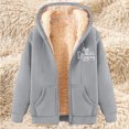 thumbnail image 1 of LOVZFMLL Jackets for Women's Fashionable Printed Fleece Hooded Sweatshirt Jacket, 1 of 4
