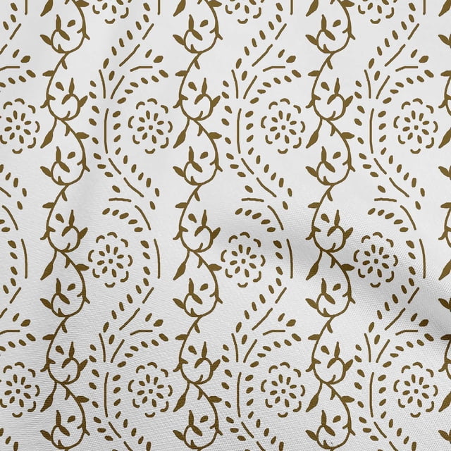 oneOone Georgette Viscose Olive Green Fabric Block Craft Projects Decor Fabric Printed By The Yard 42 Inch Wide-Y4