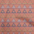 thumbnail image 1 of oneOone Georgette Viscose Peach Fabric Geometric Sewing Craft Projects Fabric Prints By Yard 42 Inch Wide, 1 of 4