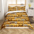 thumbnail image 1 of Erosebridal Cartoon Rail Comforter Cover Full, Transportation Train Bedding Full Size, Vehicle Decor, Reversible 3pcs（No Comforter）, 1 of 6
