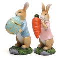 thumbnail image 4 of Easter Bunny Resin Crafts - Rabbit Hug Carrot Figurine, Cute Statue, Suitable for Home, Desktop, Garden Decoration, 4 of 5