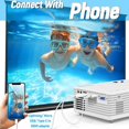 thumbnail image 3 of Mini Video Projector with 6500 Brightness, 1080P Supported, Portable Outdoor Movie Projector, 176" Display, 3 of 8