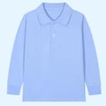 thumbnail image 2 of zbxnLI Filles Garçons Uniforme Scolaire Chemises de Golf à Manches Longues Fermeture à Boutons Hauts à Col 2-15 Ans, 2 of 3