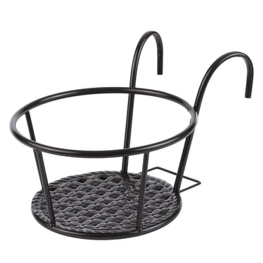 Mistaha 1 Paquet Support de Plantes en Fer Art Étagère Pastorale pour Fleurs Robuste Balcon Patio Terrasse Fenêtre Jardinière Suspendue Bureau Porte-Plantes avec Crochet pour Intérieur et Extérieur