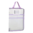 thumbnail image 1 of SLYNSHome Mesh Zipper Pouch,Large File Bag with Handle, A3 Size Foldable Document Storage Tote Bag for Puzzle Project/Cross Stitch/Travel/Office - Purple, 1 of 6