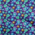 thumbnail image 1 of oneOone Tissu Jersey Coton Bleu Abstrait Rétro Floral Matériel de Robe Tissu Imprimé Tissu au Mètre 58 Pouces de Large, 1 of 4