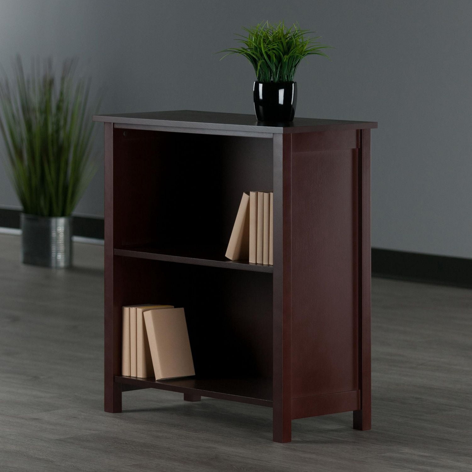 Winsome Milan 2-Section Storage Shelf, Walnut - 94228